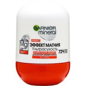 Антиперспирант шариковый Garnier Эффект магния Ультрасухость 72 часа