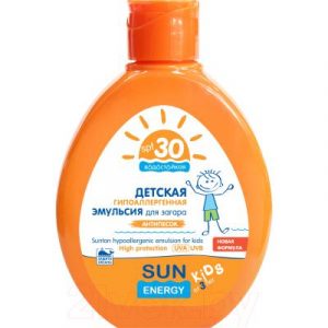 Эмульсия солнцезащитная Sun Energy Детская гипоаллергенная SPF30+