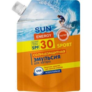 Эмульсия солнцезащитная Sun Energy Для загара водостойкая SPF 30