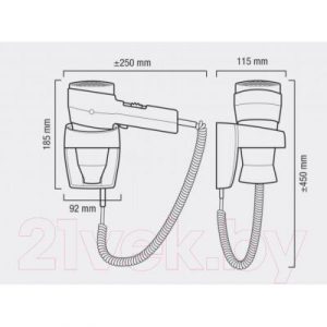 Фен настенный Valera Action Super Plus 1200 / 542.05/038A