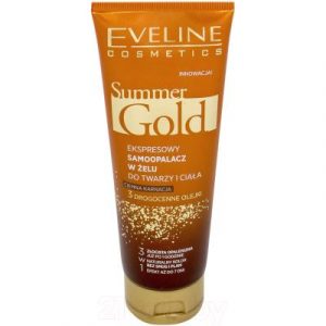 Гель-автозагар Eveline Cosmetics Summer Gold мгновенный для лица и тела для смуглой кожи 3 в 1