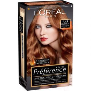 Гель-краска для волос L'Oreal Paris Preference 7.43 Шангрила