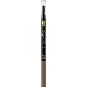 Карандаш для бровей Eveline Cosmetics Brow Styler Multifunction 3 в 1 02 темно-коричневый