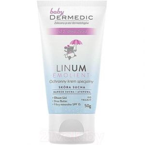 Крем детский Dermedic Emolient Linum Baby Защитный SPF15