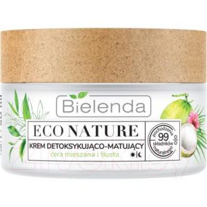 Крем для лица Bielenda Eco Nature кокосовая вода+зеленый чай+лемонграсс д/детоксикации