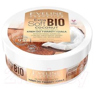 Крем для лица Eveline Cosmetics Extra soft bio Coconut Интенсивно питательный для лица и тела