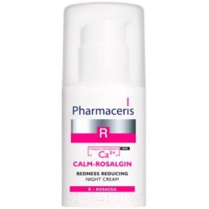 Крем для лица Pharmaceris R Са2+ Сalm-Rosalgin ночной от покраснений с успокаивающ. компл.