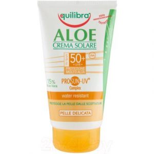 Крем солнцезащитный Equilibra Aloe с комплексом Prosun-UV SPF50+