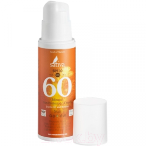 Крем солнцезащитный Sativa Минеральный №60 SPF30