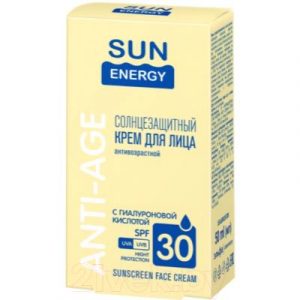 Крем солнцезащитный Sun Energy С гиалуроновой кислотой SPF30 для лица