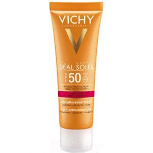 Крем солнцезащитный Vichy Capital Soleil уход 3 в 1 антивозрастной с антиокисдантами SPF50