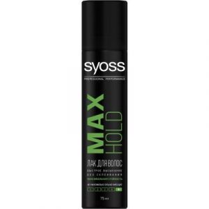 Лак для укладки волос Syoss Max Hold Salon Control- System максимально сильная фиксация