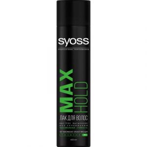 Лак для укладки волос Syoss Max Hold Salon Control-System. Максимально сильная фиксация