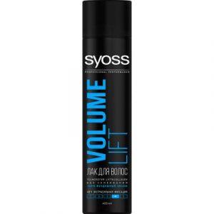 Лак для укладки волос Syoss Volume Lift. Воздушный объем экстрасильная фиксация