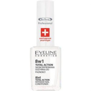 Лак для укрепления ногтей Eveline Cosmetics Nail Therapy Professional здоровые ногти 8 в 1