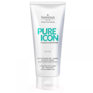 Маска для лица гелевая Farmona Professional Pure Icon очищающая с активным углем 2 в 1