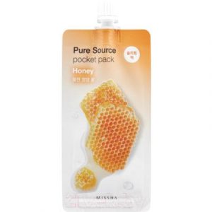 Маска для лица гелевая Missha Pure Source Pocket Pack Honey ночная