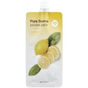Маска для лица гелевая Missha Pure Source Pocket Pack Lemon ночная