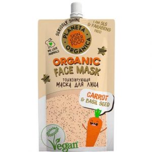 Маска для лица гелевая Planeta Organica Skin Super Food Seed омолаживающая Carrot & Basil Seeds