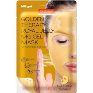 Маска для лица гидрогелевая Purederm Golden Therapy Royal Jelly Mg маточное молочко