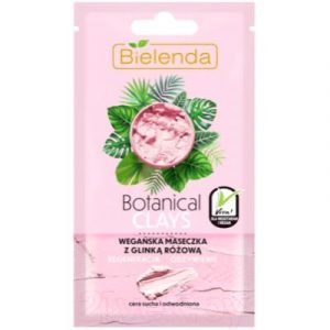 Маска для лица кремовая Bielenda Botanical Clays веганская маска с розовой глиной