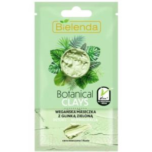 Маска для лица кремовая Bielenda Botanical Clays веганская маска с зеленой глиной