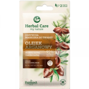 Маска для лица кремовая Farmona Herbal Care аргановое масло питательная для сухой кожи
