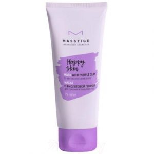 Маска для лица кремовая Masstige Happy Skin с фиолетовой глиной