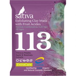 Маска для лица сухая Sativa №113 маска-гоммаж с фруктовыми кислотами