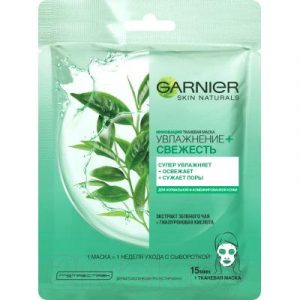 Маска для лица тканевая Garnier Увлажнение + свежесть для нормальной