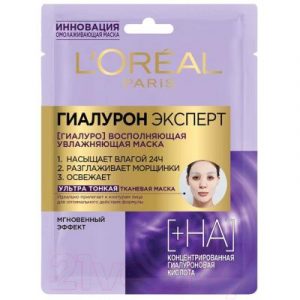 Маска для лица тканевая L'Oreal Paris Гиалурон Эксперт восполняющая увлажняющая