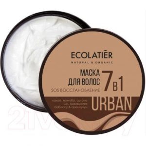 Маска для волос Ecolatier Urban SOS восстановление 7 в 1 какао и жожоба