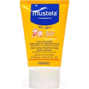 Молочко солнцезащитное Mustela SPF50+ с очень высокой степенью защиты