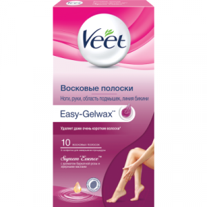 Набор для депиляции Veet Gel-Wax для чувствит. кожи аромат бархатной розы с эфирн.маслами