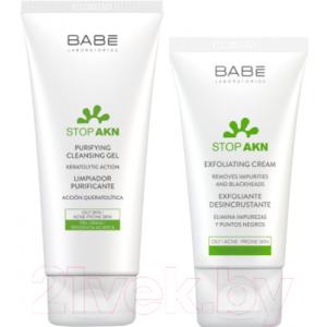 Набор косметики для лица Laboratorios Babe Stop Akn очищающий гель 200мл+крем отшелушивающий 50мл