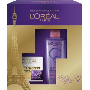 Набор косметики для лица L'Oreal Paris Dermo Expertise Крем Возраст Эксперт 55++Миц вода для сухой кожи