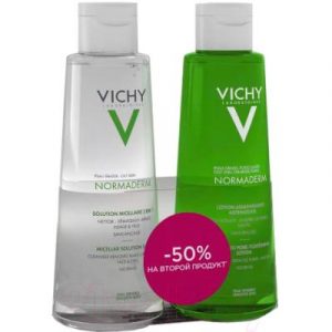 Набор косметики для лица Vichy Normaderm мицеллярный лосьон 3 в 1 200мл+очищающий лосьон 200мл