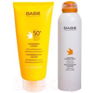 Набор косметики для тела Laboratorios Babe Лосьон SPF50+ 200мл+Спрей восстан успокаивающ 200мл