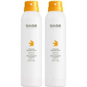 Набор косметики для тела Laboratorios Babe Спрей влагоуст прозр SPF 50+Спрей восстан успок 2x200мл