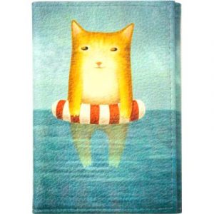 Обложка на паспорт Vokladki Котик в море / 20003