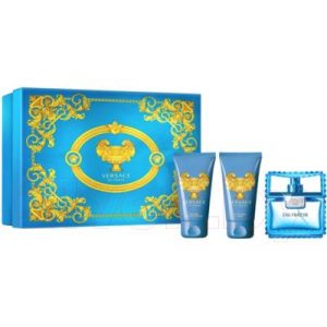 Парфюмерный набор Versace Man Eau Fraiche Туалетная вода+Бальзам после бритья+Гель д/душа