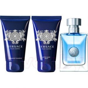 Парфюмерный набор Versace Pour Homme Туалетная вода 50мл+Бальзам п/б 50мл+Шампунь 50мл