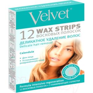 Полоски для депиляции Velvet Для лица деликатное удаление волос