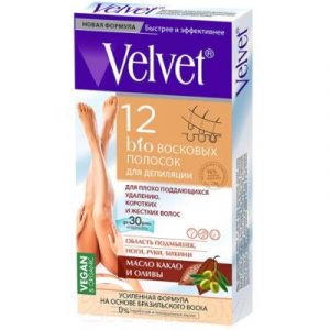 Полоски для депиляции Velvet Для плохо поддающихся удалению коротких и жестких волос
