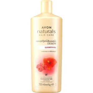 Шампунь для волос Avon Naturals Непревзойдённый объем Малина и гибискус
