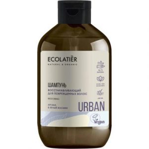 Шампунь для волос Ecolatier Urban д/поврежденных волос восстанавлив. аргана и белый жасмин