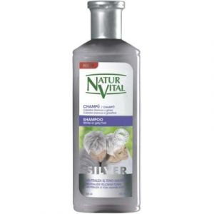 Шампунь для волос Natur Vital Silver Shampoo White or grey hair Neutralises yellowish tones