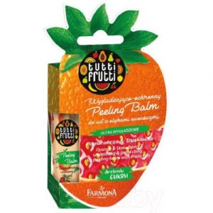 Скраб для губ Farmona Tutti Frutti апельсин и клубника гладкость и защита
