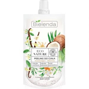 Скраб для тела Bielenda Eco Nature ванильное молоко+кокосовое молоко+цветок апельсина