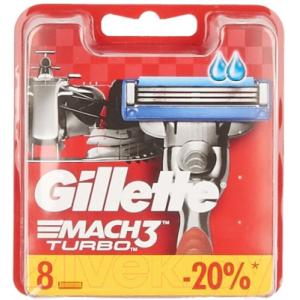 Сменные кассеты Gillette Mach3 Turbo Red
